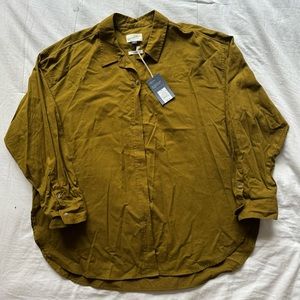 Green/Yellow Brand New Oversized Button Down Women’s Shirt